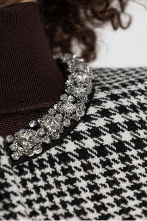 Self-Portrait Jacket with houndstooth pattern