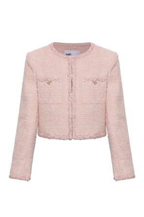 Tweed blazer with lurex thread and sequins