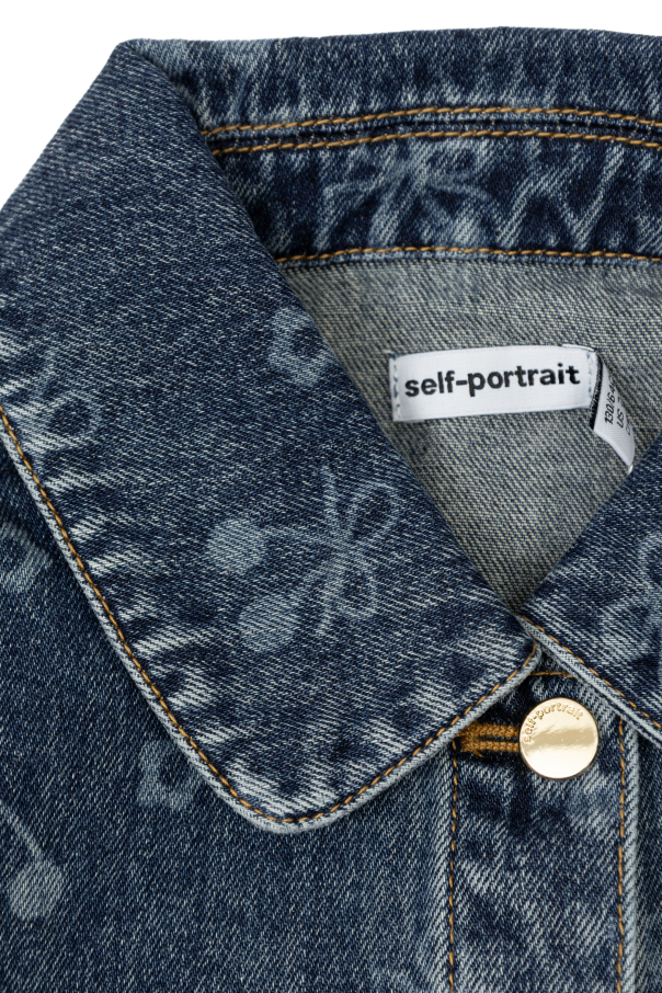 Self-Portrait Kids Chaqueta vaquera con bolsillos