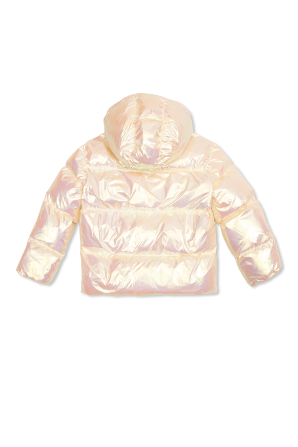 Palm Angels Kids Gefütterte Jacke mit Glanzeffekt