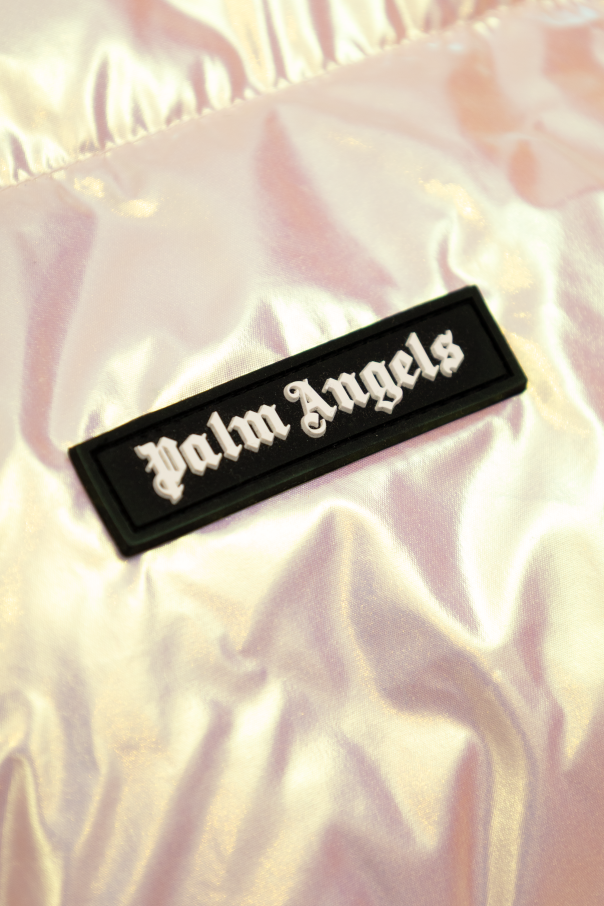 Palm Angels Kids Gefütterte Jacke mit Glanzeffekt