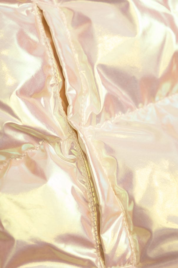 Palm Angels Kids Gefütterte Jacke mit Glanzeffekt