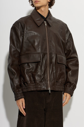 Studio Nicholson Chaqueta de cuero 'Piston'