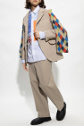 Comme des Garçons Homme Plus beige Blazer with geometric pattern