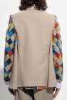 Comme des Garçons Homme Plus beige Blazer with geometric pattern