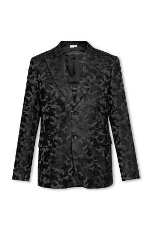 Patterned blazer od Christian Wijnants Cyras belted faux leather jacket
