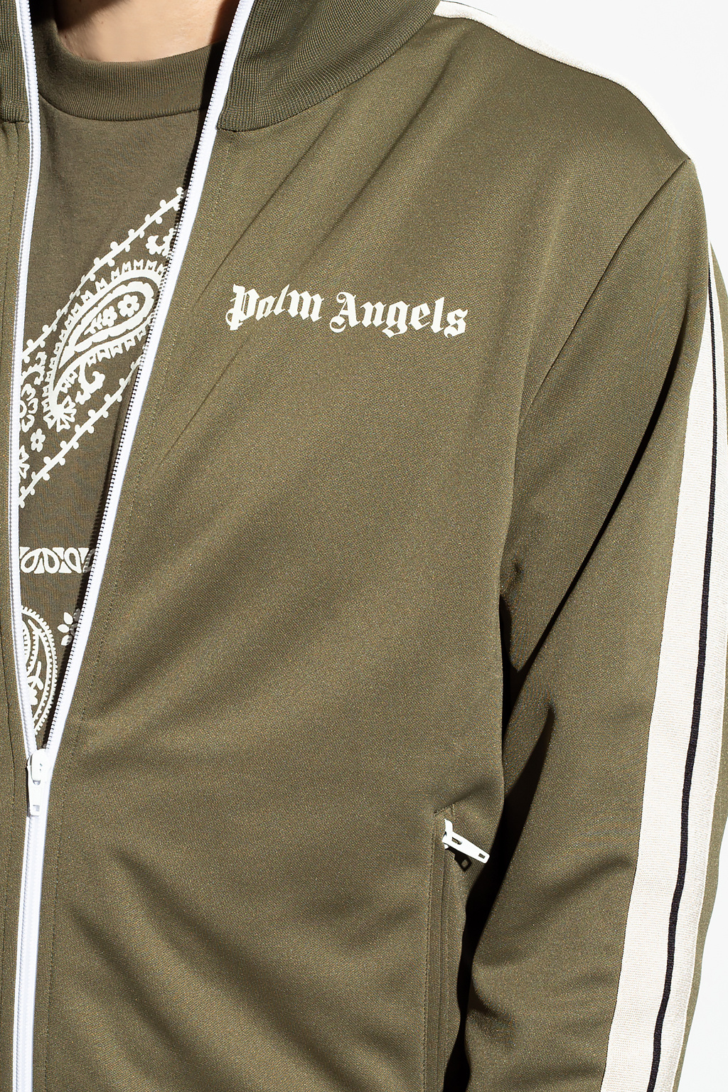 Palm Angels classic plain crinkle bomber jacket