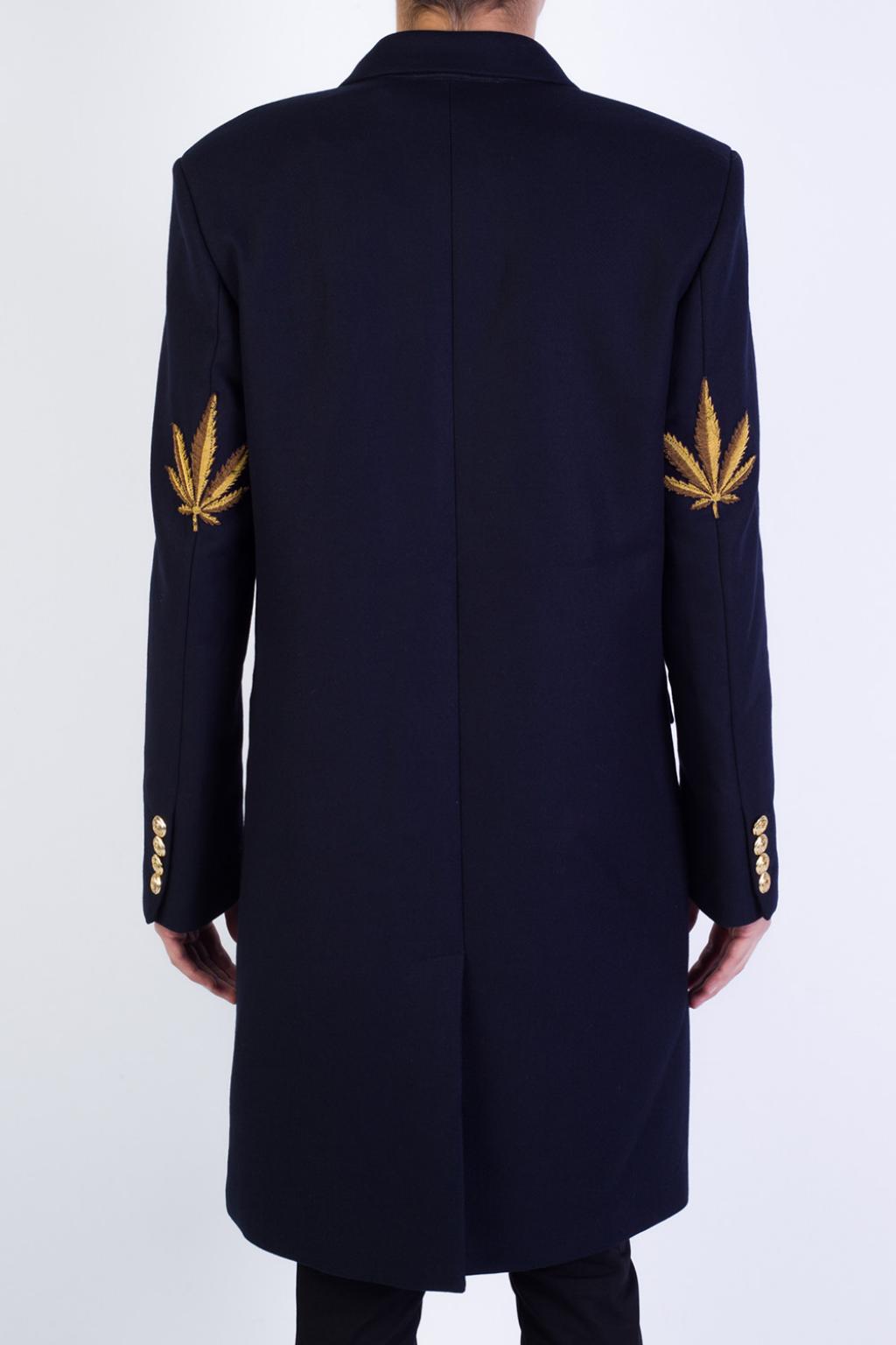 PALMS SHORT COAT in blue - Palm Angels® Official