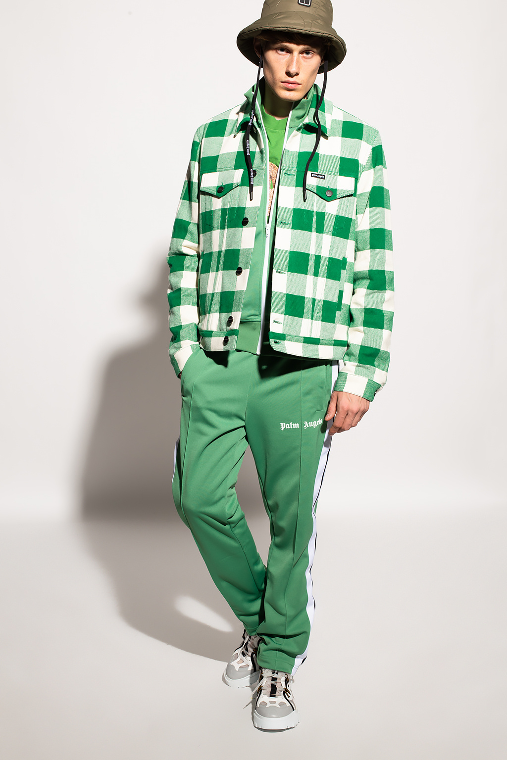 IetpShops Grenada - Green Checked jacket Palm Angels - Midnight
