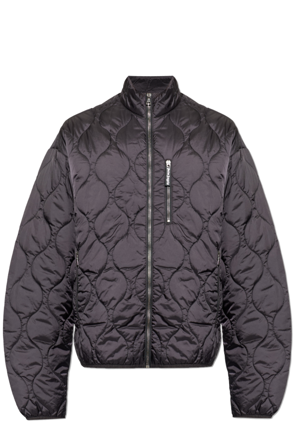 Quilted jacket with stand-up collar od Palm Angels