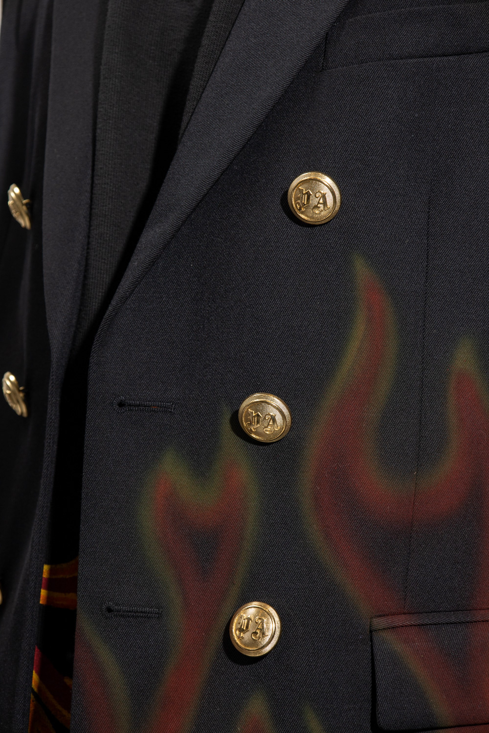 Palm Angels Blazer with flames motif