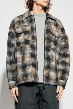 Palm Angels Insulated jacket with a check pattern