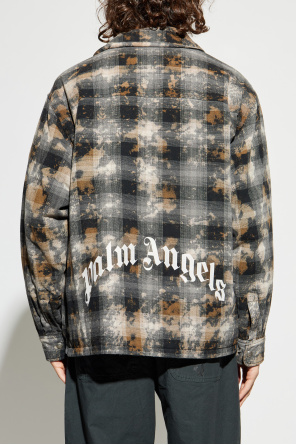 Palm Angels Insulated jacket with a check pattern