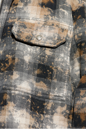 Palm Angels Insulated jacket with a check pattern