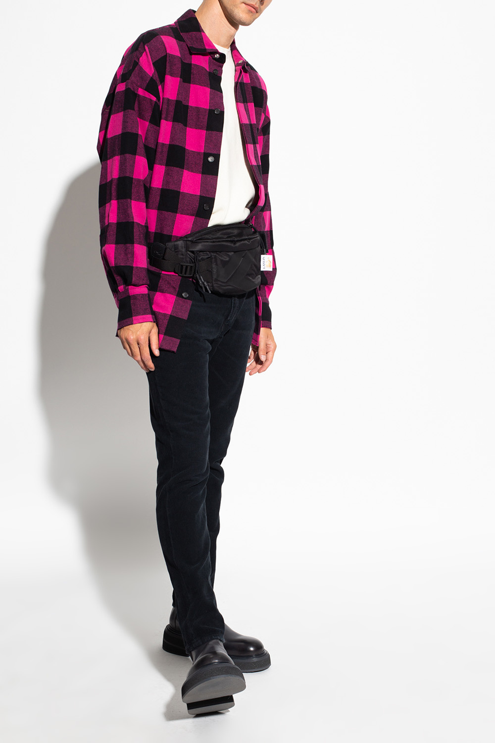 Palm Angels Pink Check Shirt