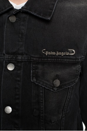 Palm Angels Distressed denim jacket