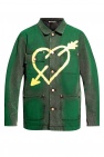 Palm Angels GREEN Printed denim jacket