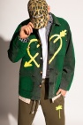 Palm Angels GREEN Printed denim jacket