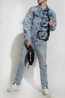 Palm Angels BLUE Denim jacket with logo