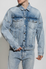 Palm Angels BLUE Denim jacket with logo