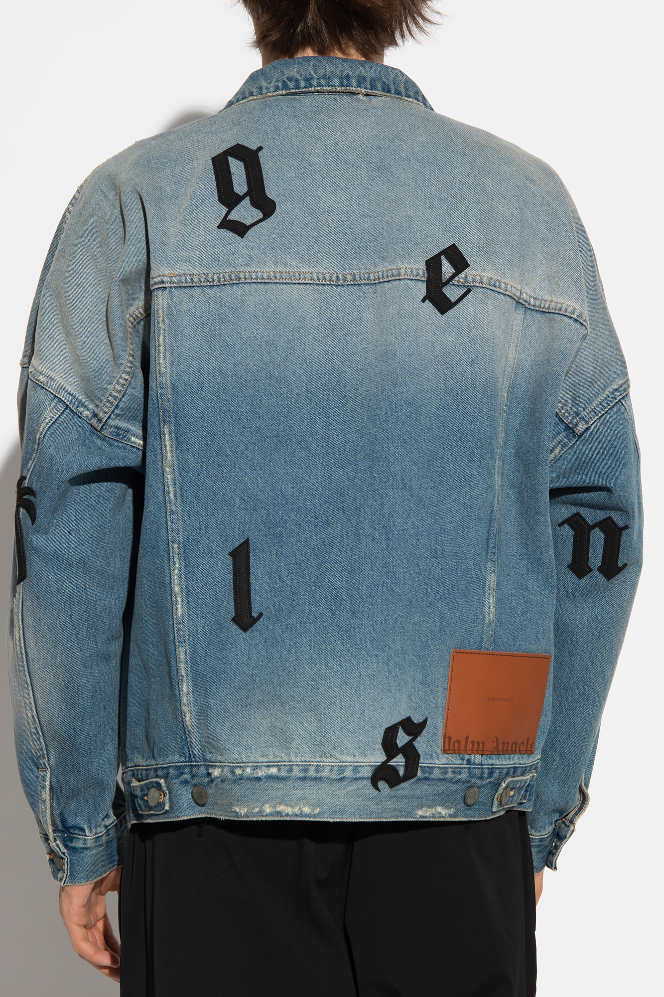 Palm Angels Denim jacket with patches