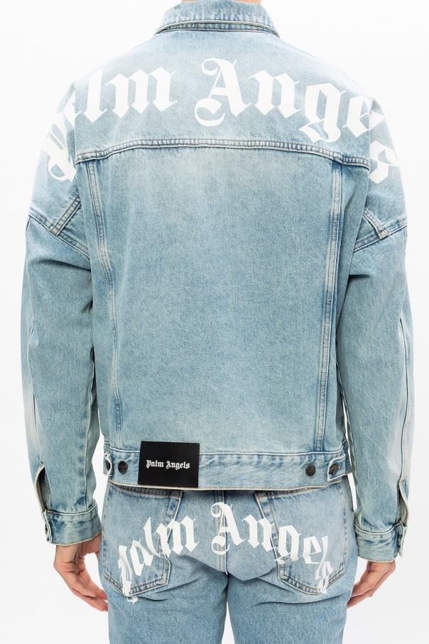 Denim jacket with logo Palm Angels 