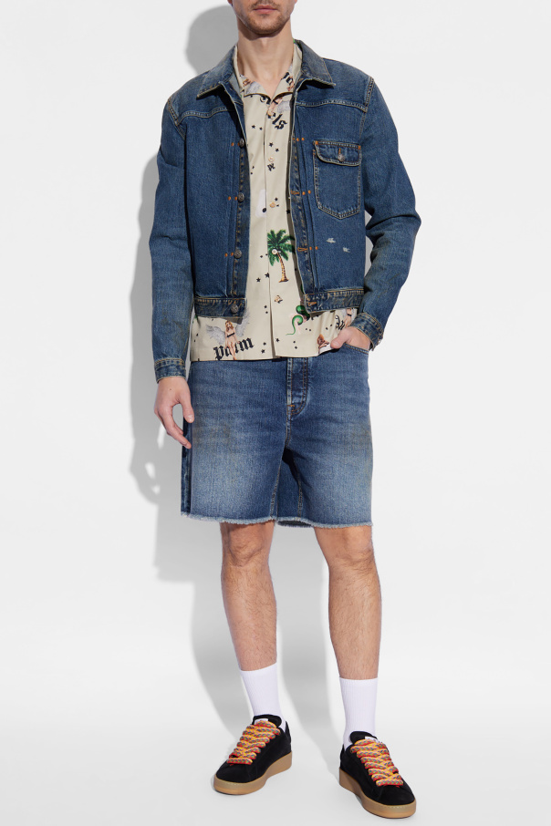 Palm Angels Chaqueta vaquera con efecto vintage