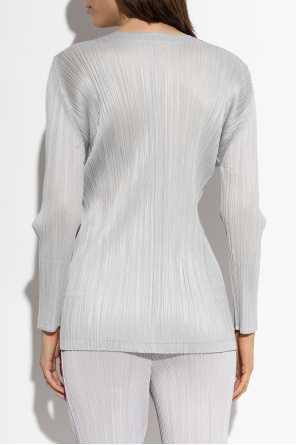 Pleats Please Issey Miyake Cárdigan plisado