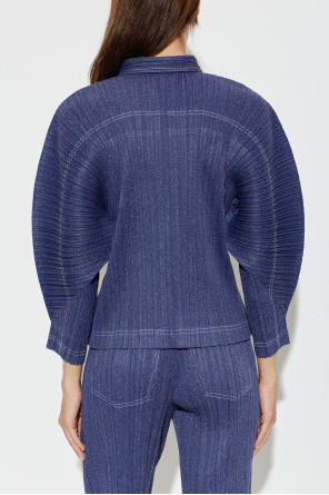 Pleats Please Issey Miyake Plisowana kurtka z kieszenią