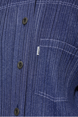 Pleats Please Issey Miyake Plisowana kurtka z kieszenią