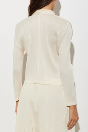 Pleats Please Issey Miyake Плисиран кардиган