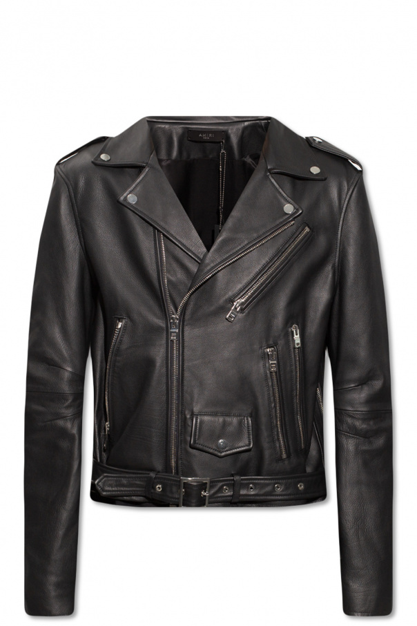 Amiri Leather jacket with logo