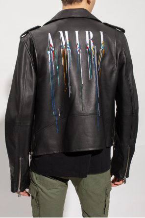 Amiri Leather Dungeons jacket with logo