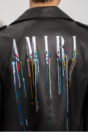 Amiri Leather Dungeons jacket with logo