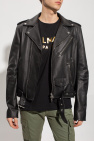 Amiri Leather Jordan jacket with logo