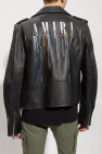 Amiri Leather Jordan jacket with logo
