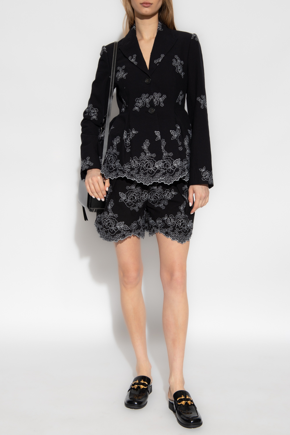 Erdem ‘Marlene’ blazer with floral motif