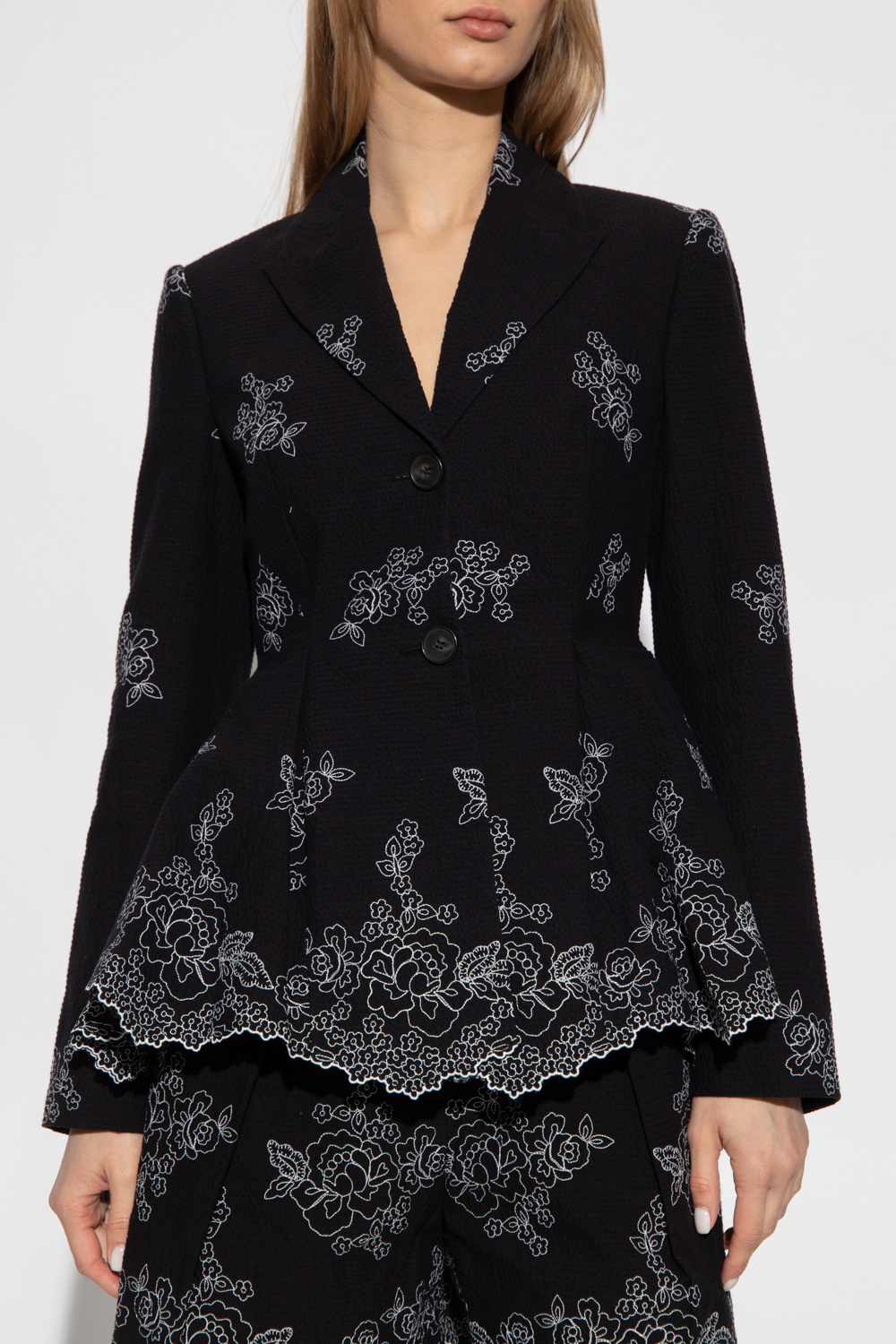 Erdem ‘Marlene’ blazer with floral motif