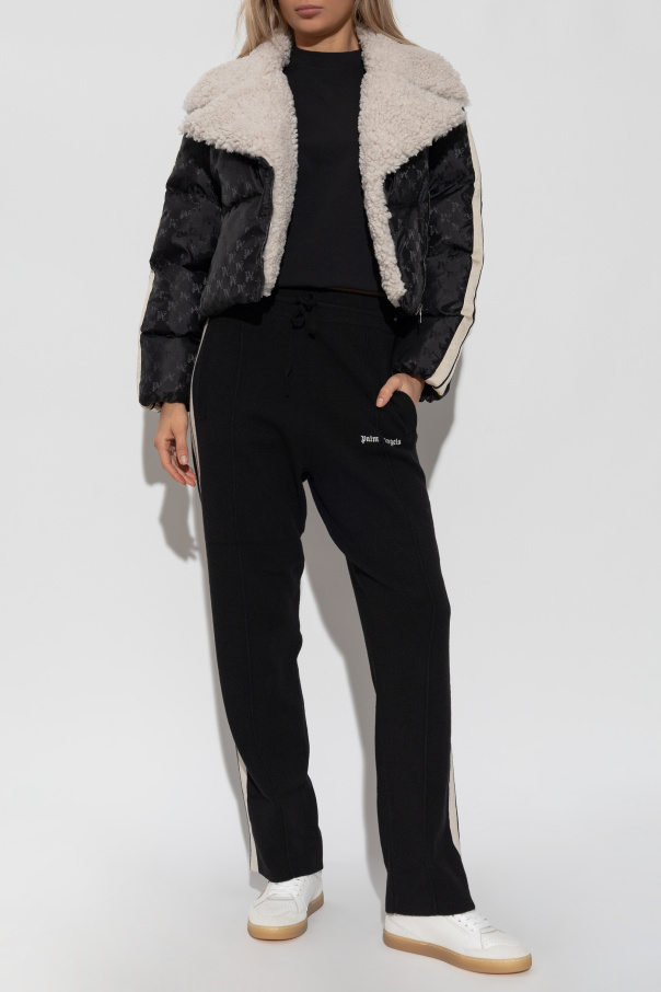 Palm Angels Kurze Jacke mit Kunstfell