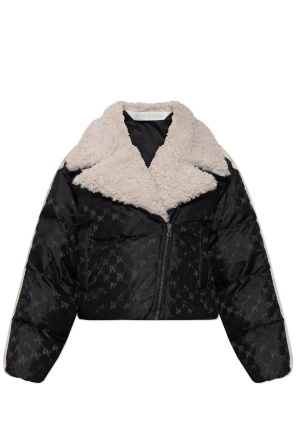 Short jacket with faux fur