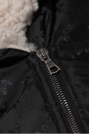 Palm Angels Kurze Jacke mit Kunstfell