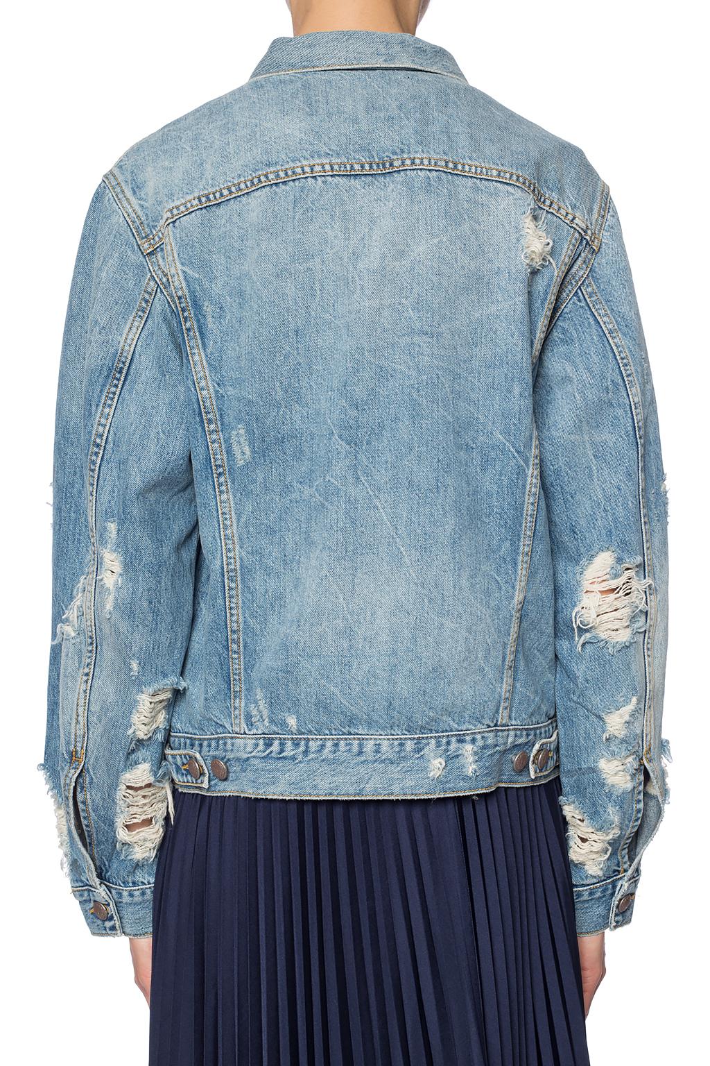 R13 Denim jacket with tears | Women's 