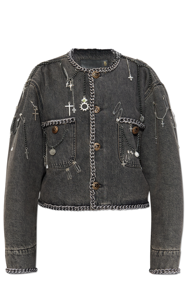 Denim jacket with appliqués, zdjęcie 1 Denim jacket with appliqués od R13