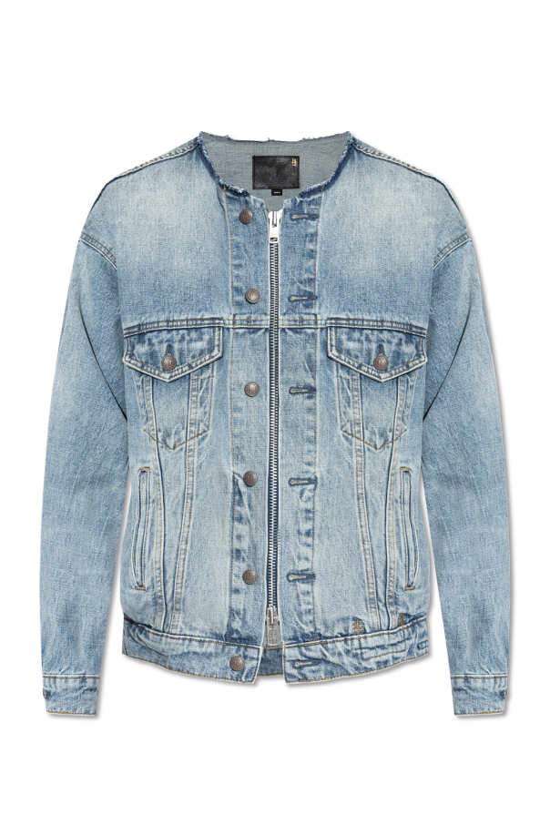 R13 Denim jacket with vintage effect