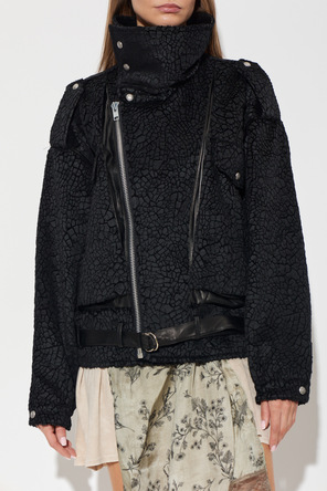 R13 Jacket with vintage effect