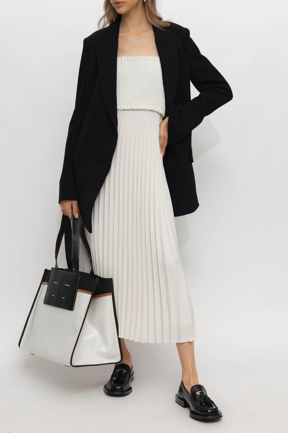 Proenza Schouler Proenza Schouler crochet-panel technical twill dress