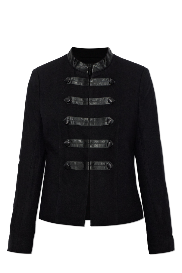 Rag & Bone Wool blazer with stand-up collar