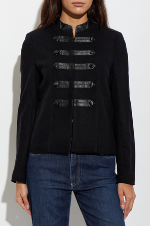Rag & Bone Wool blazer with stand-up collar