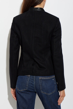 Rag & Bone Wool blazer with stand-up collar