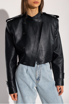 The Mannei ‘Arezzo’ leather fitted jacket